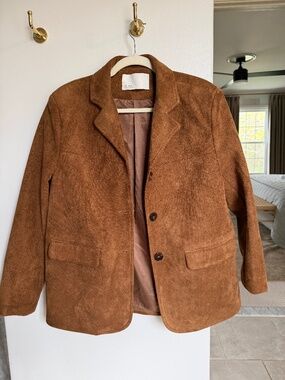 Oak and fort faux suede blazer